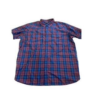 Mens PATAGONIA Multicolor Short Sleeve Snap Button Bandito Shirt Sz 2XL
